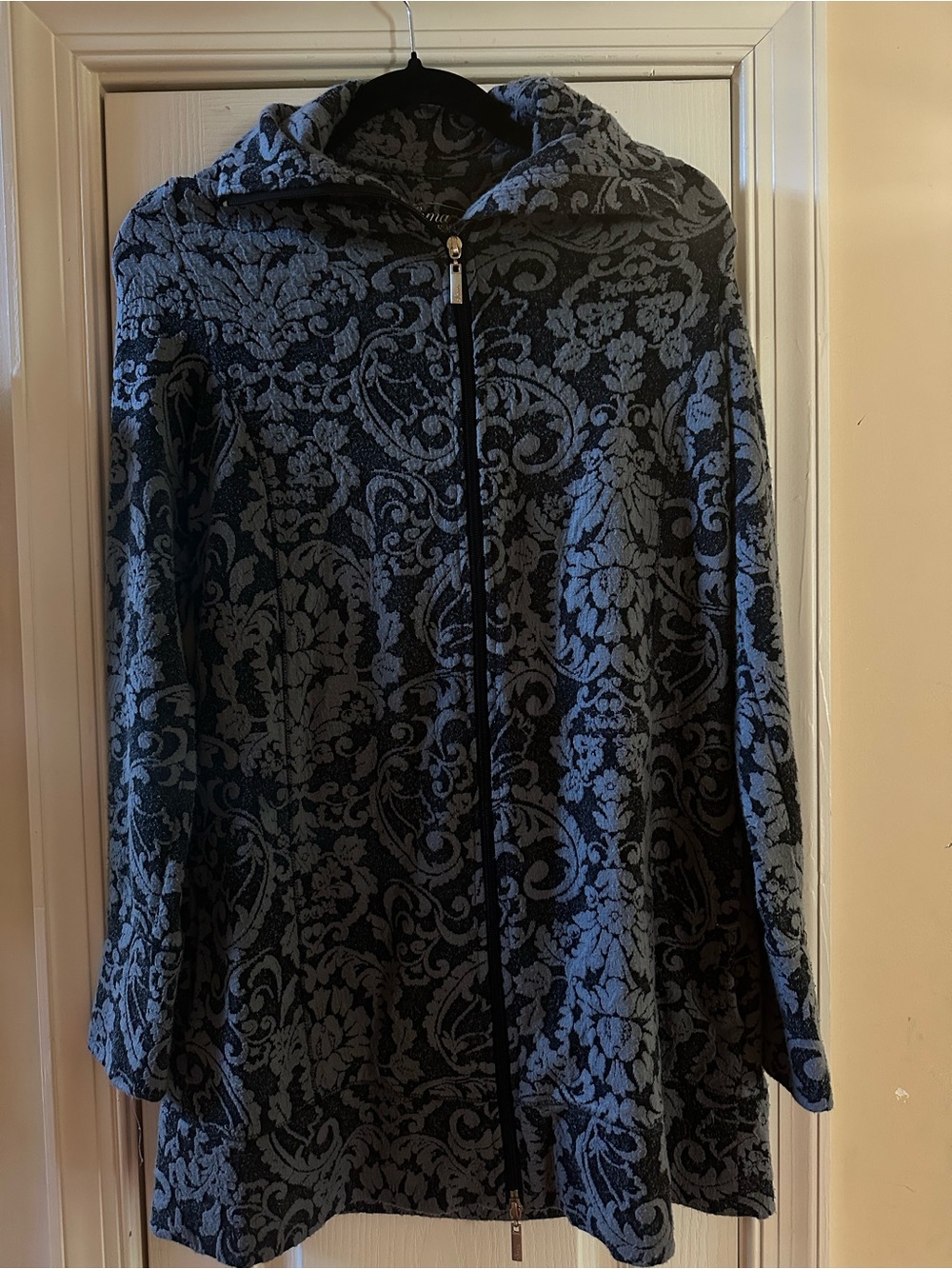 Soma Black and Gray Floral Jacket